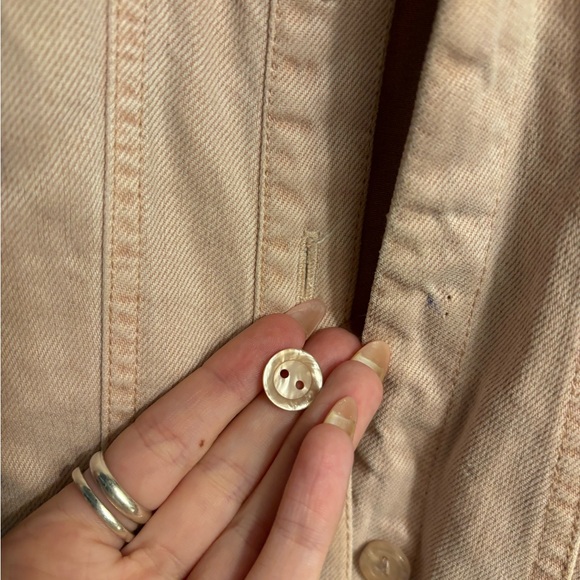 NWT Young Fabulous & Broke Pink Aviator Denim Coveralls Jumpsuit w button flaw - Picture 7 of 7